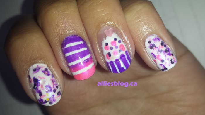 cupcake nails|august 13 2014|alliesblog.ca