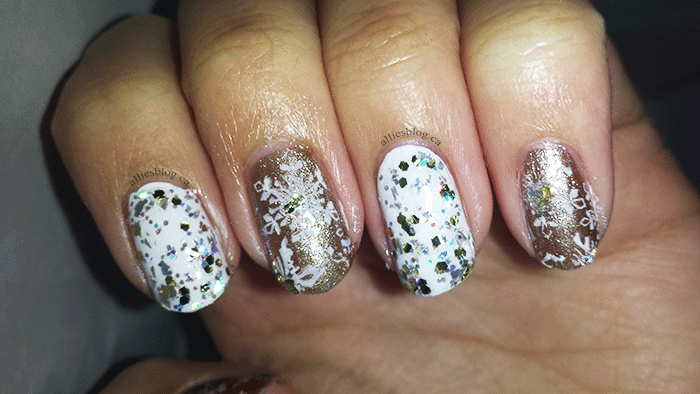 #tbnp_holidaychallenge |holiday nail art challenge| 31 day challenge |thebeautyofnailpolish|day 17 gold snowflake nails
