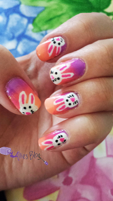 easter|easter bunny nails | bunny nails | gradient nails | china glaze | color club 
