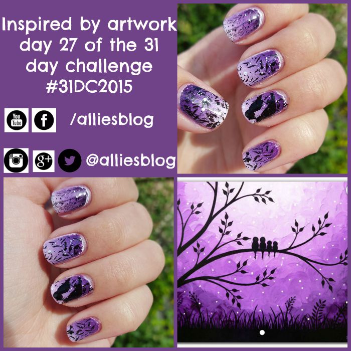 inspired by artwork day 27 of the 31 day challenge | #31DC2015 | gradient nails