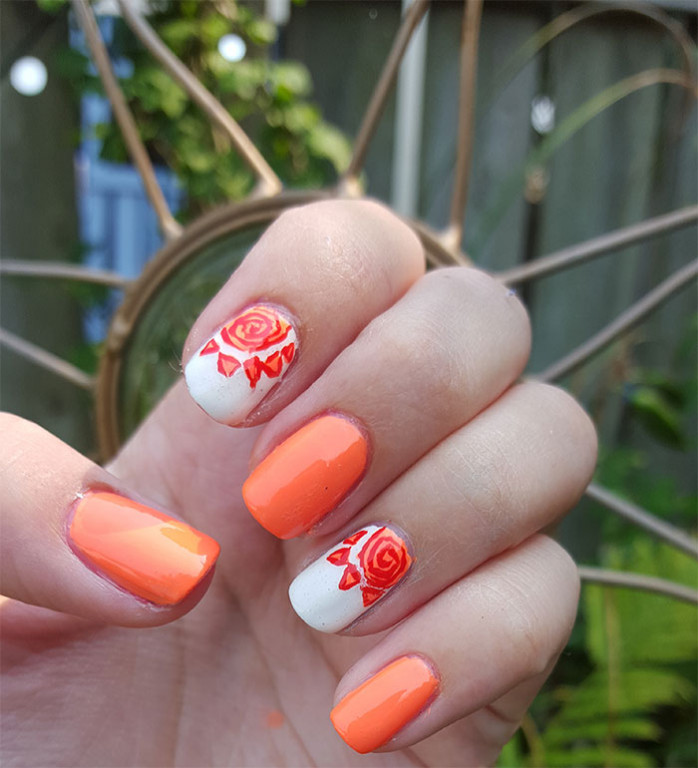 31 day challenge | #31dc2015 | day 2 orange nails