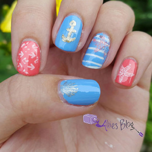 nautical nail art tutorial using born pretty store stamping plates