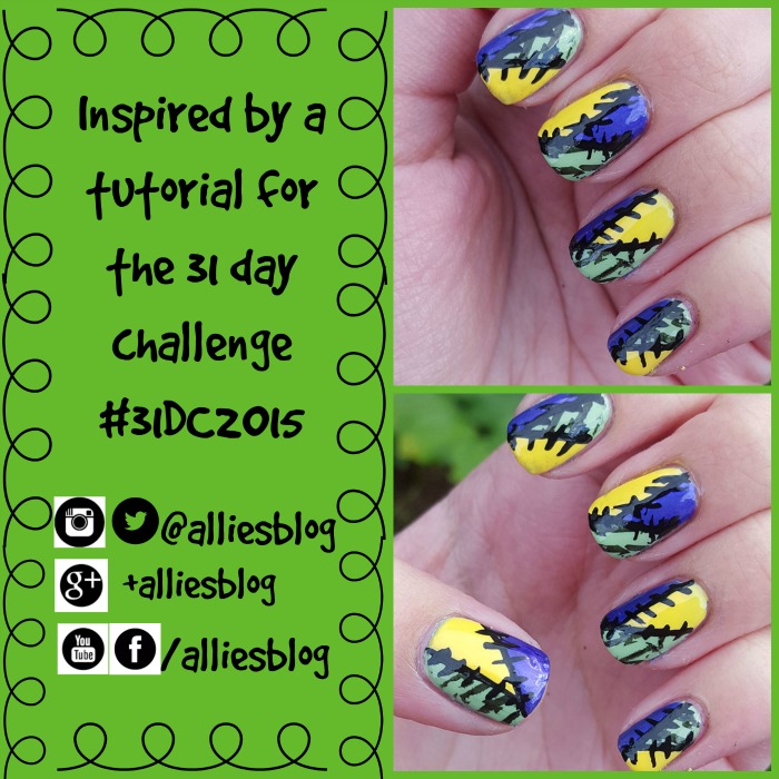 inspired by a tutorial | 31 day challenge | #31dc2015 | patch work nails | nailasaurus tutorial